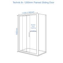 Synergy - Vodas 8 Framed 1000mm Sliding Door