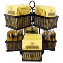 Tee Aufbewahrung Mit 8 Fächern Teebox 360 ̊ Drehbares Teebeutel Aufbewahrungsbox, 2 Etagen Drehteller Organizer Lazy Susan Tee Box Teekiste Für 