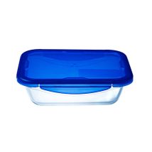 Cook & Go Small Rectangular Dish – Borosilicate Glass – Airtight Lid – Oven & Microwave Safe – 10 Year Guarantee