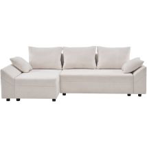 Palozi Sofa - Canapé D'Angle Convertible Et Reversible En Tissu Texturé 'vaugirard Ii' - 3 Places - Beige
