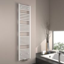 Secador De Toallas De Agua Caliente, Radiador Toallero Con Conexión Central Blanco 160x40cm 547 Watts - Emke