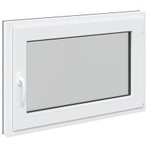 Ventana De Sótano Risor 90 X 60 Cm Pvc Y Vidrio Gris Antracita Vidaxl