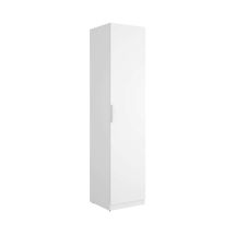 Armario Ropero 1 Puerta Abatible Acabado Blanco, 203.5cm(alto) 45.5cm(ancho) 51.4cm(largo)