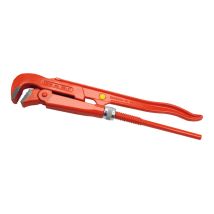 Rohrzange 1 Zoll – Gesamtlänge 300 mm – Spannweite 42 mm – Spezial-Werkzeugstahl – 90° Maulwinkel – induktiv gehärtet