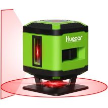 Huepar - Fl360r 1 X 360 Niveau Laser Au Sol Pour Carrelage Pose, Laser À Croix Rouge Auto-nivellement Commutable Ligne Horizontale De 360 Degrés, 10m 