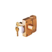 Verrou City 26 A 2 Entrees Bronze Or Gache Bois Cylindre 45mm S Entro