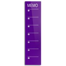 Master Of Boards - Glas-wochenplaner Kia Aubergine 80 X 20 Cm