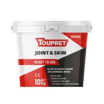 Toupret – Ready To Use Joint & Skim Filler 10 kg – White – Strong Adhesion – Indoor Use – Easy to Sand
