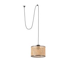Mambo Lámpara Colgante Negra/ratán Ø320 Con Clavija 68604-48