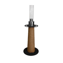 Masuria Gartenlampe Juno Steel Black Mit Tauwerk Biobrennstofflampe Gartenfeuer