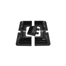 Kit 5 Pièces Abs Noir Pour Panneaux Solaires Camping-car Bateau : 4 Supports D'Angle Et 1 Presse-étoupe M20 Ip68 Robuste Et Durable