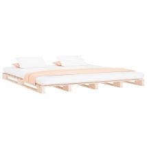 Letto A Pallet 140x190 Cm In Legno Massello Di Pino - Vidaxl