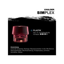 Halder Schlageinsatz Für Simplex Schonhammer Ø 60 Mm Plastik Rot 3206.060