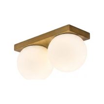 Plafoniera Moderna Dot Metallo Ottone Brunito Led 16w Ip40