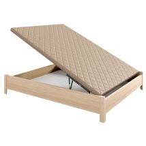 Lit Coffre Pliant En Bois Avec Pieds Et Poignée Encastrée, Hauteur 34 Cm 90x200 Cm - Magnolia