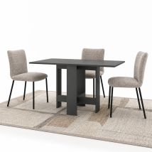 Tavolo Consolle Allungabile Artemio 30-130x76 Cm Salvaspazio Legno Antracite