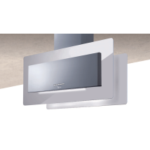 Baraldi - Hotte Trisia Isola Cm. 90x43 - Inox, Verre Blanc - 800 M3/h
