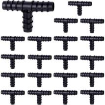 20 Conectores De Manguera Para Sistema De Riego De 16 Mm, Conectores En T Para Tuberías De Riego De 16 Mm, Surtido De Conectores De Manguera, 