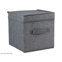 Boîte De Rangement En Feutre Alpina, Pliable, 25x25x25 Cm, 2 Couleurs Différentes