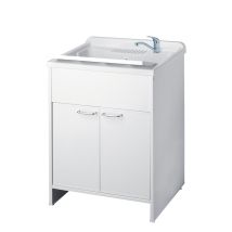 Negrari - Waschbecken Mit Schrank Aus Pvc Weiss 60x60 Cm Mod. Garden