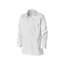 Veste De Travail Multipoches Muzelle Dulac New Pilote T54 Blanc 100% Coton