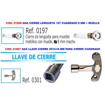 Aga - Chiusura Con Linguetta A Molla 197 Quadrata Da 8 Mm