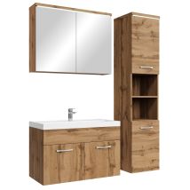 Badplaats - Mobile Da Bagno Paso 80cm Rovere - Armadio Mobiletto Lavabo