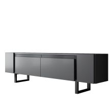 Mobili Tv, Tavolo Tv, Credenza Bassa Stand Antracite Nero