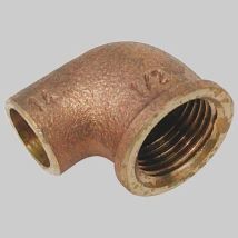 Gomito Bronzo Filettato Femmina A Saldare Femmina - 14 X 1/2