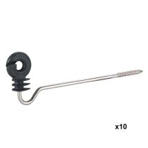 Insprovet - Road Inlator, 22 Cm, Schwarz, Holzpfosten, Tasche Mit 10 Isolatoren