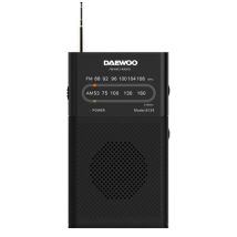 Daewoo – DW1027 – Radio portátil analógica AM/FM con altavoz integrado – 3.5mm jack – 88-108 MHz – 530-1600 KHz