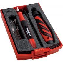 Desbarbador de cerámica Asa Mango II Premium-Kit Pl. Vargus – Herramienta de desbarbado – Portacuchillas B y E – Láminas B10, B11, B25, E111, E250, 