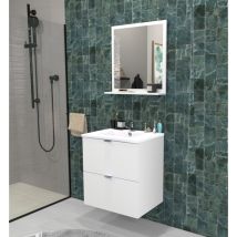 Le Quai Des Affaires - Waschbeckenunterschrank Mit 2 Schubladen Malaga 60 Cm + Waschbecken / Weiss/