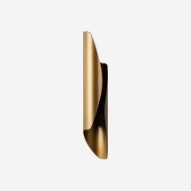 Aplique De Pared De Metal Dorado - Alt. 40 X P.8 Cm - Lynor