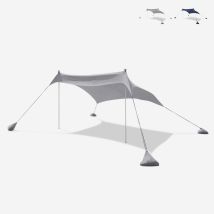 Tente De Plage Protection Uv Parasol Portable 2.3 X 2.3 M Formentera - Gris