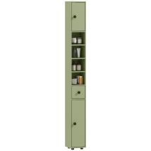 Kleankin - Slim Bathroom Cabinet, Toilet Roll Storage W/ Open Shelves, Green