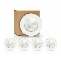 Lot De 5 Spots Encastrables Pour Mobilier G4 12v Compatibles Led Cable 2 M Couleur - Blanc - 10 Watts