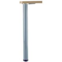 Manart - Base De Mesa Extensible 710 A 1100 Mm - Ø 60 Mm - Acero Satinado - 20satine