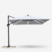 Ombrellone Giardino Anti Uv Con Luce Solare Led Quadrato 3x3m Braccio Alluminio Paradise