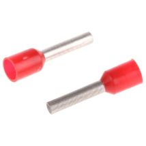 Orteil Creux Pré-isolé 1,0 Mm Rouge (100 Pièces) Te100/100