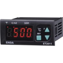 Enda ET2011-RT-230 – PID Temperaturregler für PT100 – Temperaturbereich -100 bis +600 °C – Relais oder SSR – 8 A – Abmessungen 71 x 77 x H