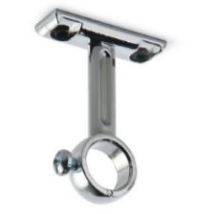 Manart - Soporte De Tubo Cromado Ø 16 Mm Con Tornillos - M792cr+v