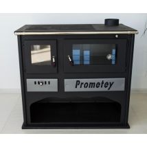 Estufa De Leña Con Horno, Potencia De Calentamiento De 11kw, Estufa De Leña Para Cocinar, Placas De Hierro Fundido, Modelo 'praktik Lux'