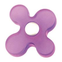 Pomo de resina FLOR – Verde – 43 x 38 h-26 mm – Ideal para muebles – Disponible en magenta, naranja, morado y verde pistacho