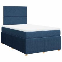 Maison Exclusive - Boxspringbett Mit Matratze Blau 120x200 Cm Sto