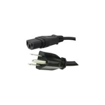 Cavo IEC 2.00 m Nero – Capacità di carico 10 A – Spina americana USA – Presa IEC C13 – HAWA
