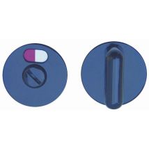 NORMBAU – Coppia di rosette S80 WC – Nero – Diametro 52mm, Altezza maniglia 69mm, Lunghezza maniglia 135mm