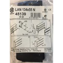 Iboco - 45139 - Lan 134x55 N - 2 X Tapas Finales Para Canal De Instalación Ta-c45 - Negro