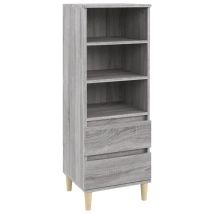 Credenza Credenza Cassettiera Mobile Contenitore Organizer Cucina Soggiorno Soggiorno Alto Sonoma 40 X 36 X 110 Cm Pannelli Compositi Grigio 020035358