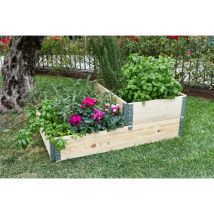 Fioriera Da Giardino In Legno Portavso Rettangolare Da Balcone 80x40